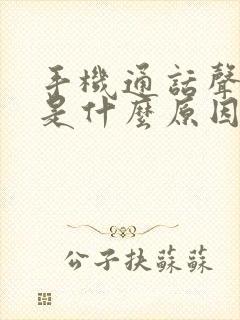 手机通话声音小是什么原因