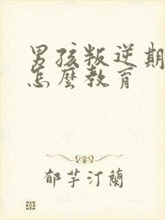 男孩叛逆期家长怎么教育