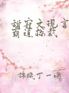 甜宠文现言推荐霸道总裁