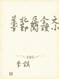 叶北辰全文最新章节阅读小说