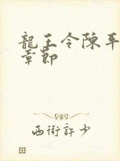 龙王令陈平全部章节