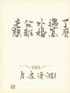 老公外遇了我不想离婚怎么办