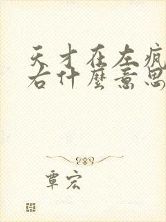 天才在左疯子在右什么意思