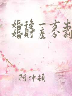 婚后一方出轨离婚财产分割