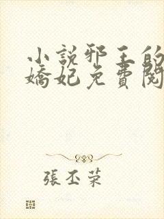 小说邪王的盛宠娇妃免费阅读