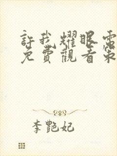 许我耀眼电视剧免费观看策驰完整