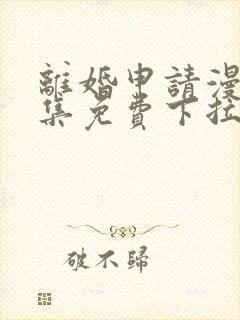 离婚申请漫画全集免费下拉式