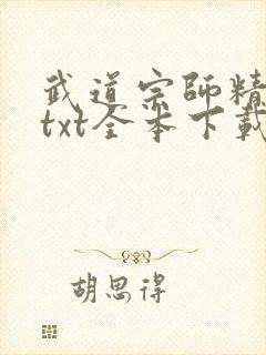 武道宗师精校版txt全本下载