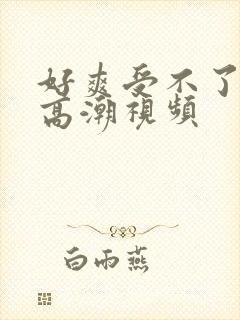 好爽受不了了要高潮视频