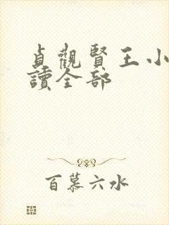 贞观贤王小说阅读全部