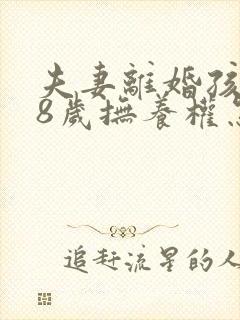 夫妻离婚孩子18岁抚养权怎么判定