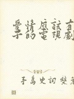 爱情应该有的样子的电视剧免费观看