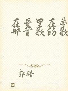 在爱里在梦里是哪首歌的歌词