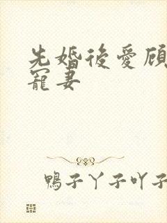 先婚后爱顾先生宠妻