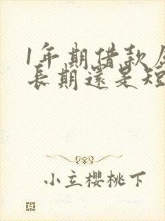 1年期借款属于长期还是短期