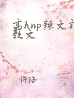 高hnp辣文调教文