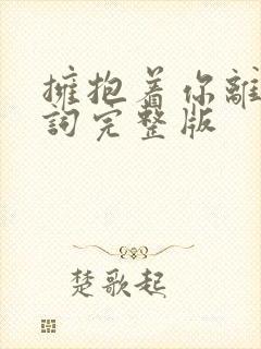 拥抱着你离去歌词完整版