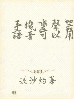 手机变声器微信语音可以用吗