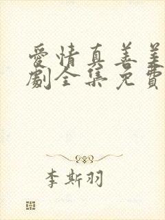 爱情真善美电视剧全集免费