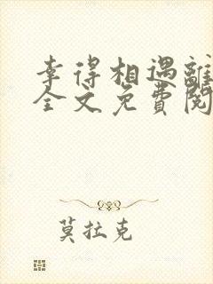 幸得相遇离婚时全文免费阅读小说