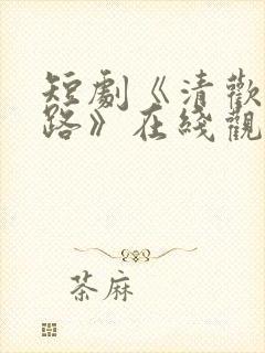 短剧《清欢人间路》在线观看