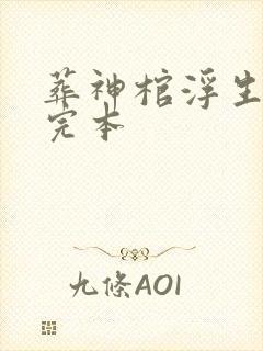 葬神棺浮生一诺完本