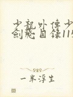 少龙外传少年龙剑飞目录1150章小说阅读