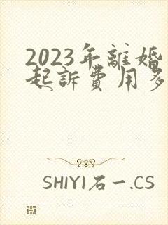 2023年离婚起诉费用多少