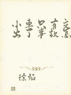 小车只有交强险出了事故怎么办