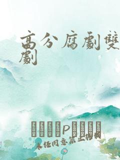 高分腐剧双男主剧