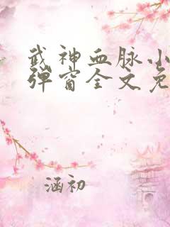 武神血脉小说无弹窗全文免费阅读