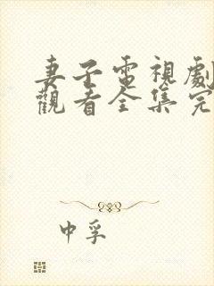 妻子电视剧免费观看全集完整版