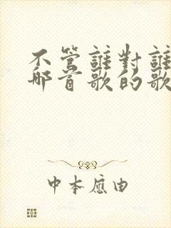 不管谁对谁错是哪首歌的歌词