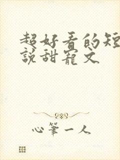 超好看的短篇小说甜宠文