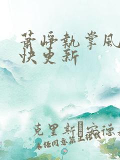 萧峥执掌风云最快更新