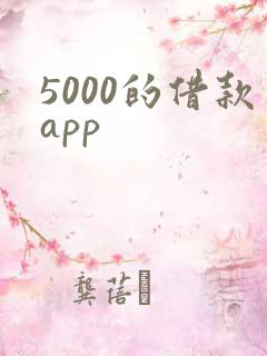 5000的借款app