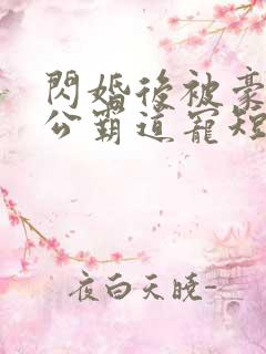 闪婚后被豪门老公霸道宠短剧