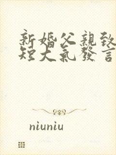 新婚父亲致辞简短大气发言