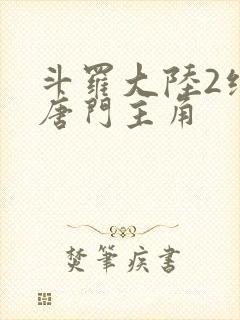 斗罗大陆2绝世唐门主角