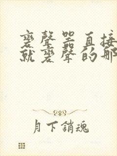 变声器直接说话就变声的那种