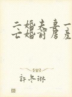 二婚夫妻一方死亡婚前房产归谁