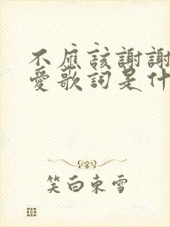 不应该谢谢你的爱歌词是什么歌