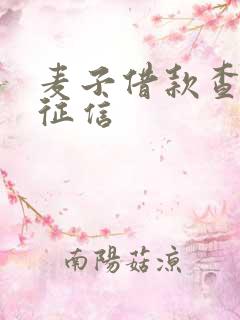 麦子借款查不查征信