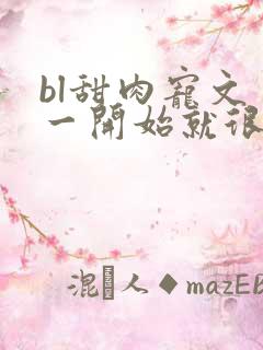 bl甜肉宠文 一开始就很宠