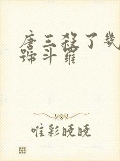 唐三杀了几个封号斗罗