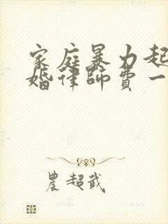 家庭暴力起诉离婚律师费一般多少钱