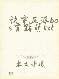 快穿反派boss有点萌txt