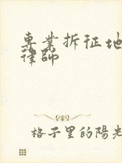 专业拆征地动迁律师