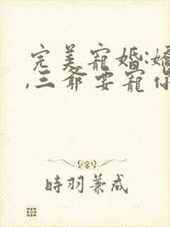 完美宠婚:娇妻,三爷要宠你 一橙