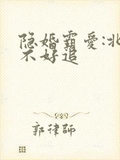 隐婚霸爱:北少不好追